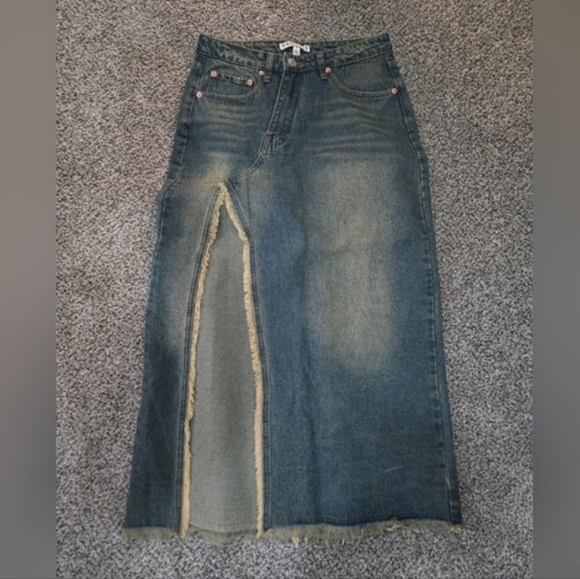 Signature8 Blue Denim Skirt - Picture 4 of 4